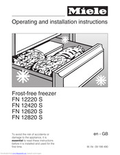 Miele K 12820 SD edt Operating And Installation Instructions