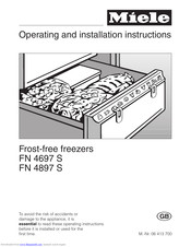 Miele FN 4697 S Operating And Installation Manual