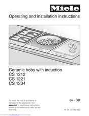 Miele CS 1234 Operating And Installation Manual