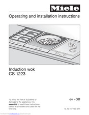 Miele CS 1223 Operating And Installation Instruction
