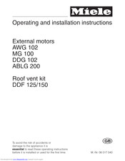 Miele ABLG 200 Operating And Installation Manual