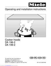 Miele DA 196-2 Operating And Installation Manual