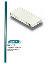 ADTRAN MX3216 System Manual