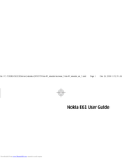 Nokia E61 User Manual