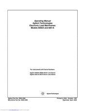 Agilent Technologies 6051A Operating Manual