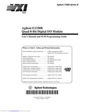 Agilent Technologies E1330B User's Manual And Scpi Programming Manual