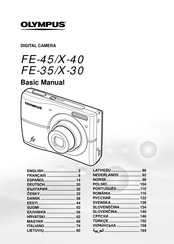Olympus FE-45 - Digital Camera - Compact Basic Manual