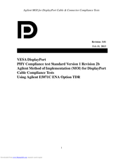 Agilent Technologies E5071C ENA Option TDR Compliance Tests