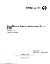 Alcatel-Lucent Alcatel-Lucent Security Management Server (SMS) Installation Manual