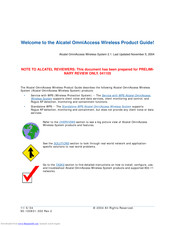 Alcatel OmniAccess Wireless System 2.1 Product Manual