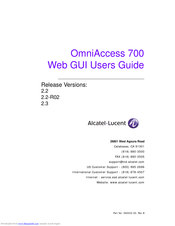 Alcatel-Lucent OmniAccess 700 User Manual