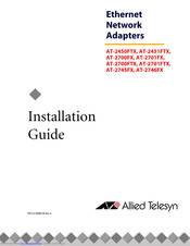 Allied Telesis AT-2700FTX Installation Manual
