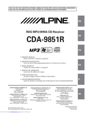 Alpine CDA-9851R Owner's Manual