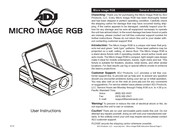 American DJ Micro Image RGB User Instructions