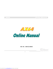 AOpen AX64 Online Manual