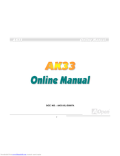 AOpen AK33 M Online Manual