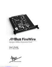 Apogee AMBus FireWire User Manual
