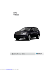 Subaru Tribeca 2012 Quick Reference Manual