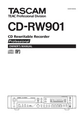 Tascam CD-RW901 Owner's Manual