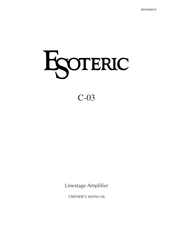 Teac Esoteric C-03 Owner's Manual