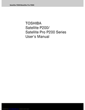 Toshiba Satellite Pro P200 Series User Manual