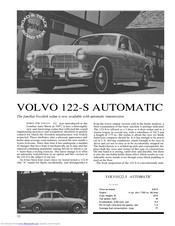 Volvo 122 S Overview