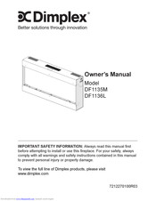 Dimplex DF1136L Owner's Manual