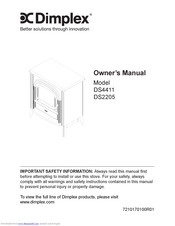 Dimplex DS4411 Owner's Manual