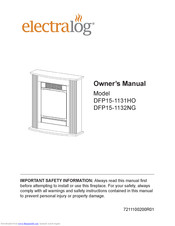 Electralog ELECTRALOG DFP15-1132NG Owner's Manual