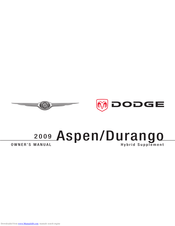 Dodge 2009 Aspen Owner's Manual