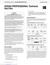 Kodak PROFESSIONAL P-255 Technical Data Manual