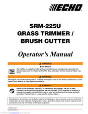 Echo SRM-225U Operator's Manual
