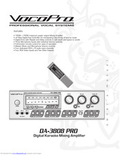 VocoPro DA-3808 PRO Owner's Manual