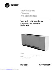 Trane VUV Installation, Owner Maintenance