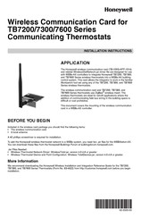 Honeywell Wireless Communication Card Installation Instructions