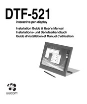 Wacom DTF-521 series Installation Manual & User Manual
