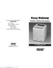 Welbilt EASY BAKING ABM6000 Instruction Manual