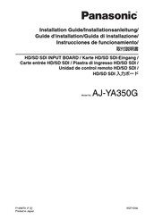 Panasonic AJ-YA350G Installation Manual
