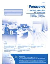 Panasonic CU-HE9GKE Operating Instructions Manual