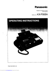 Panasonic KX-F95BA Operating Instructions Manual