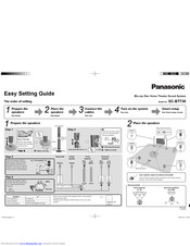 Panasonic SCBT730 - BLU RAY HOME THEATER SYSTEM Easy Setting Manual