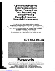Panasonic CQ-FX65 Operating Instructions Manual