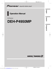Pioneer DEH-P4950MP Operation Manual