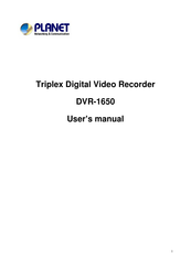 Planet DVR-1650 User Manual