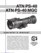 ATN PS-40 Operator's Manual