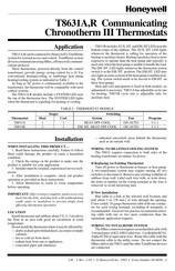 Honeywell T8631A Installation Manual