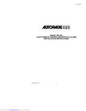 AutoPage MA-200 Installation Instructions Manual