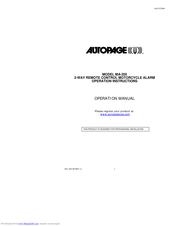 AutoPage MA-200 Operation Manual
