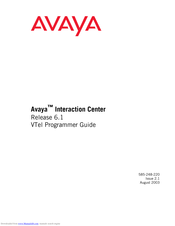 Avaya Interaction Center Programmer's Manual