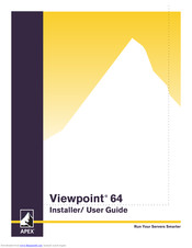 Apex Digital Viewpoint 64 Installer/User Manual